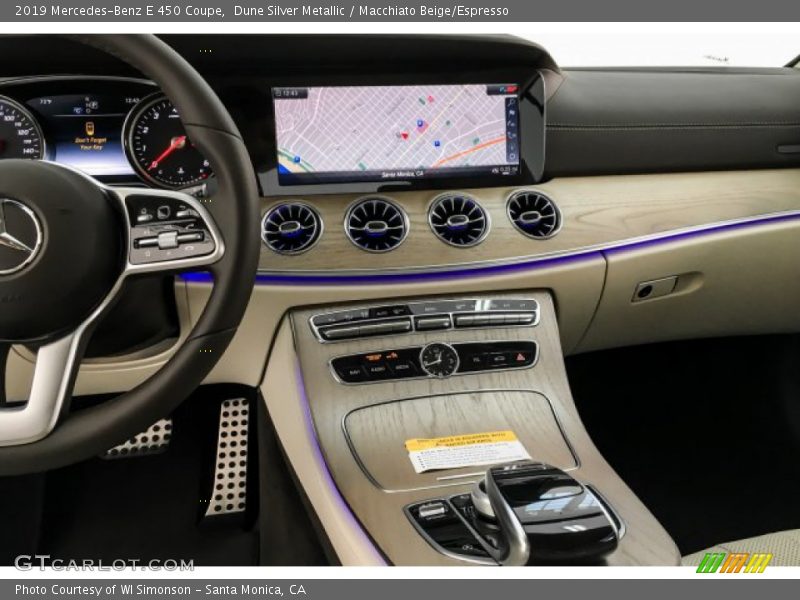 Dune Silver Metallic / Macchiato Beige/Espresso 2019 Mercedes-Benz E 450 Coupe