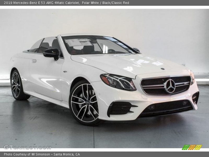 Polar White / Black/Classic Red 2019 Mercedes-Benz E 53 AMG 4Matic Cabriolet