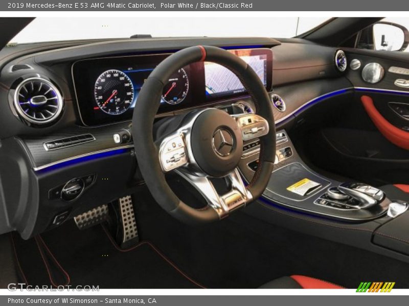 Polar White / Black/Classic Red 2019 Mercedes-Benz E 53 AMG 4Matic Cabriolet