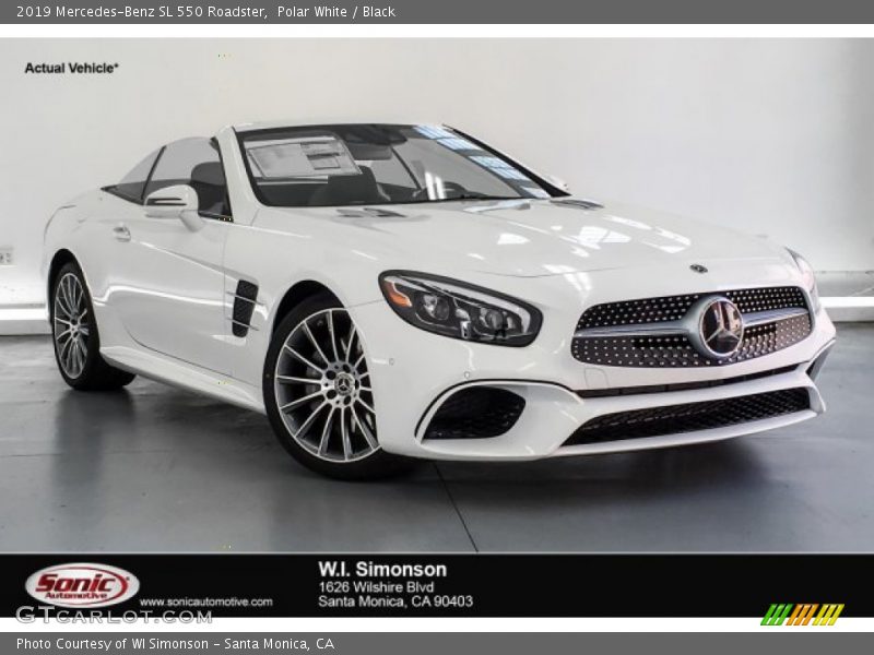 Polar White / Black 2019 Mercedes-Benz SL 550 Roadster