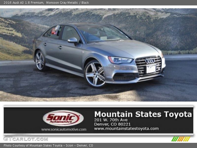 Monsoon Gray Metallic / Black 2016 Audi A3 1.8 Premium