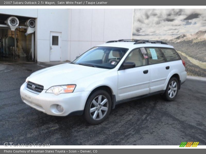 Satin White Pearl / Taupe Leather 2007 Subaru Outback 2.5i Wagon