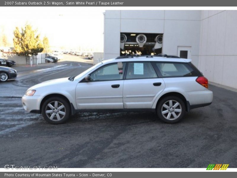 Satin White Pearl / Taupe Leather 2007 Subaru Outback 2.5i Wagon