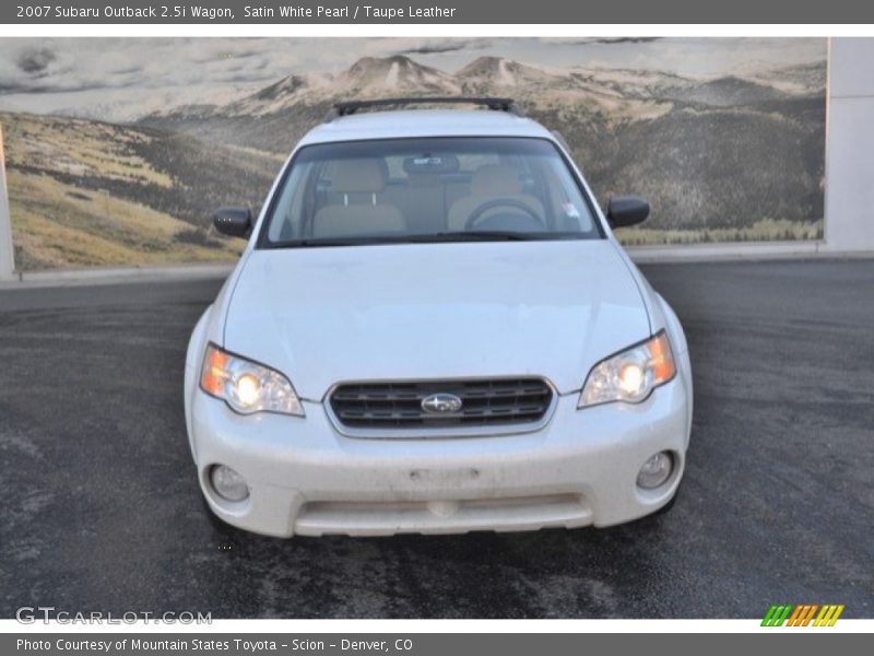 Satin White Pearl / Taupe Leather 2007 Subaru Outback 2.5i Wagon