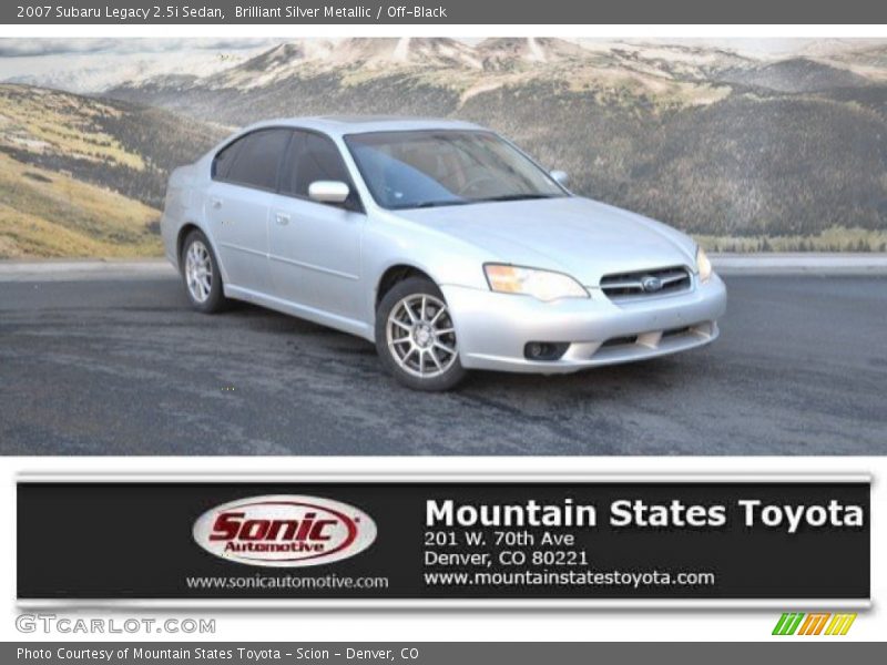 Brilliant Silver Metallic / Off-Black 2007 Subaru Legacy 2.5i Sedan