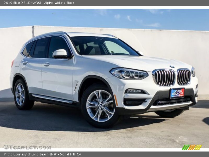 Alpine White / Black 2019 BMW X3 sDrive30i