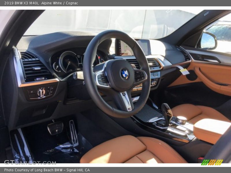 Alpine White / Cognac 2019 BMW X3 M40i