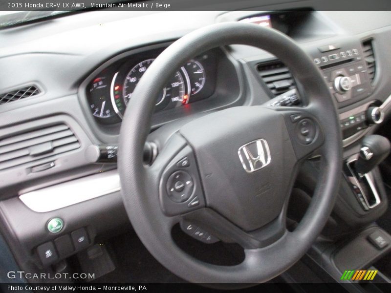 Mountain Air Metallic / Beige 2015 Honda CR-V LX AWD