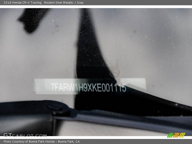 Modern Steel Metallic / Gray 2019 Honda CR-V Touring