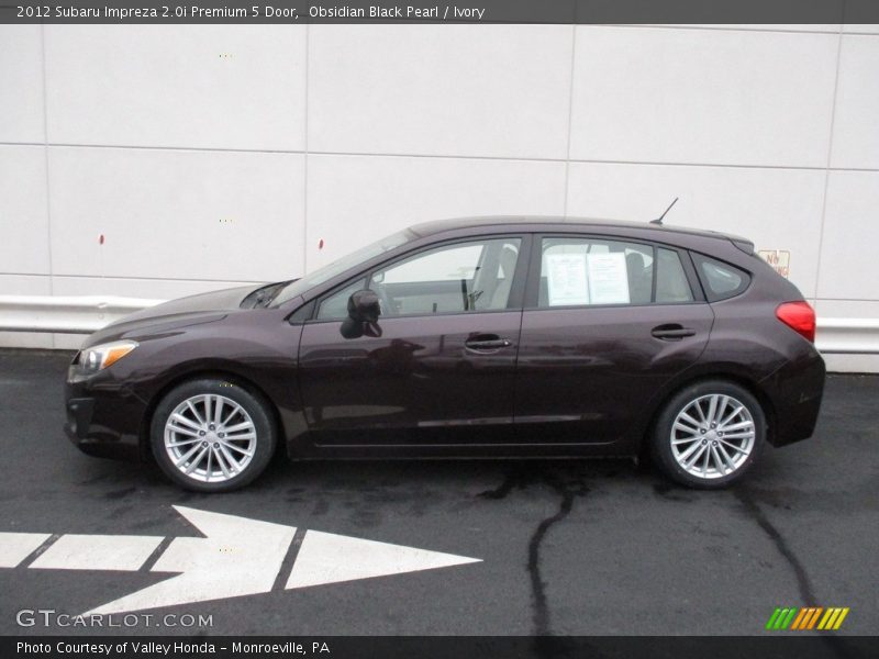 Obsidian Black Pearl / Ivory 2012 Subaru Impreza 2.0i Premium 5 Door