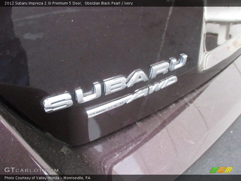 Obsidian Black Pearl / Ivory 2012 Subaru Impreza 2.0i Premium 5 Door