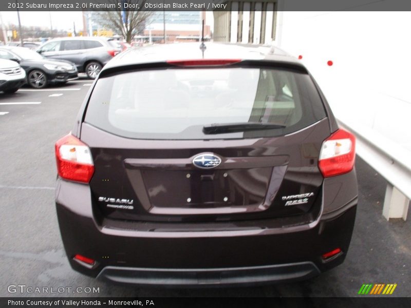 Obsidian Black Pearl / Ivory 2012 Subaru Impreza 2.0i Premium 5 Door