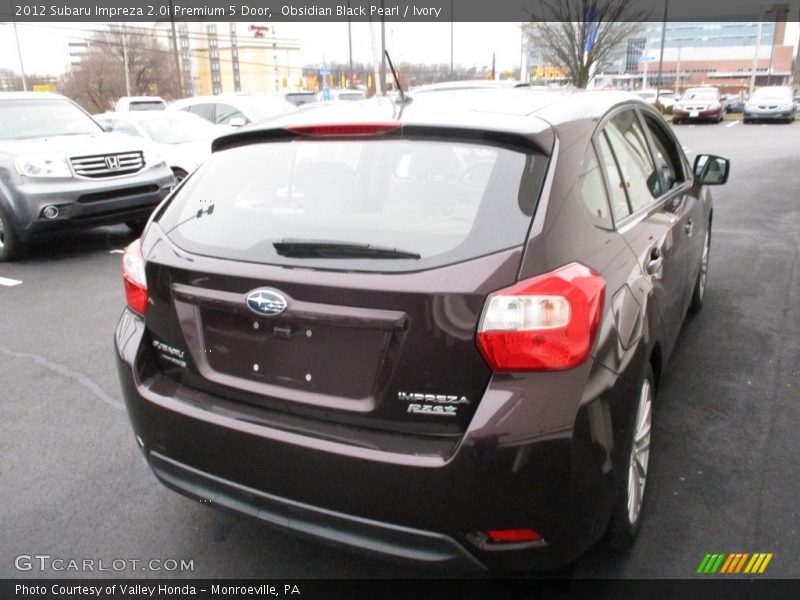 Obsidian Black Pearl / Ivory 2012 Subaru Impreza 2.0i Premium 5 Door