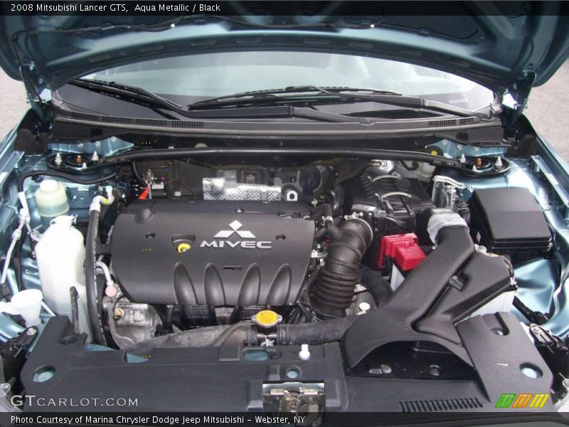 Aqua Metallic / Black 2008 Mitsubishi Lancer GTS