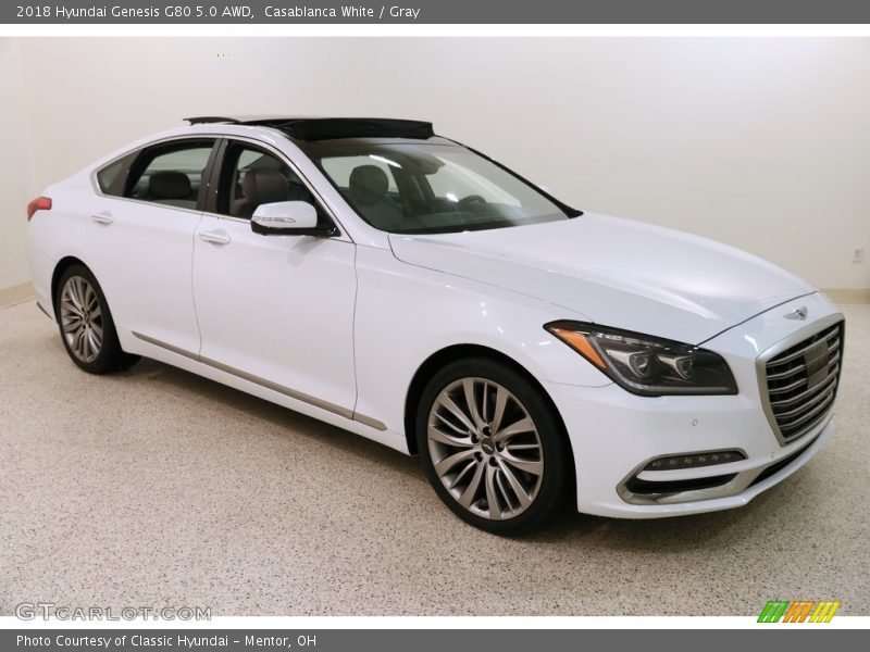 Front 3/4 View of 2018 Genesis G80 5.0 AWD