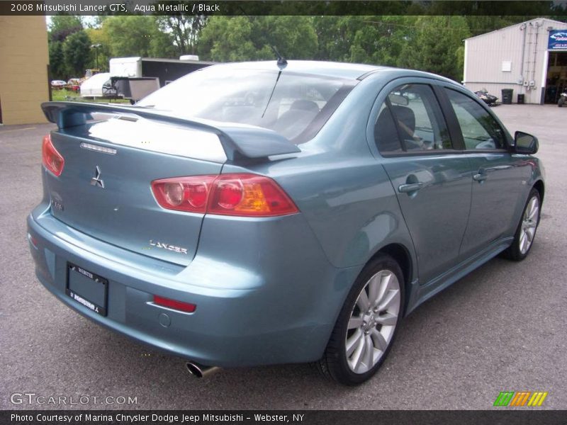 Aqua Metallic / Black 2008 Mitsubishi Lancer GTS