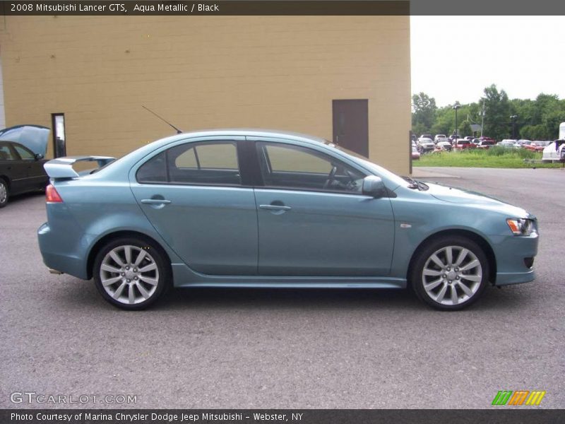Aqua Metallic / Black 2008 Mitsubishi Lancer GTS