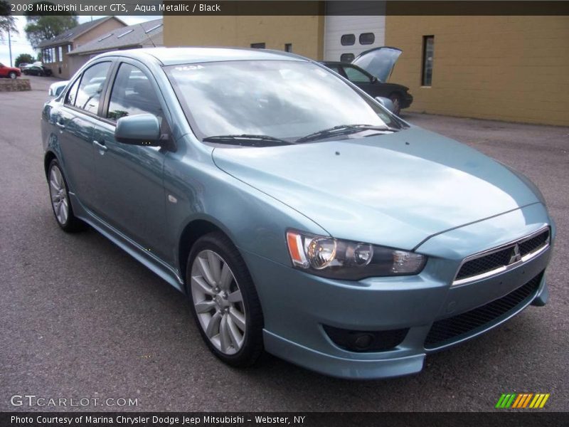 Aqua Metallic / Black 2008 Mitsubishi Lancer GTS