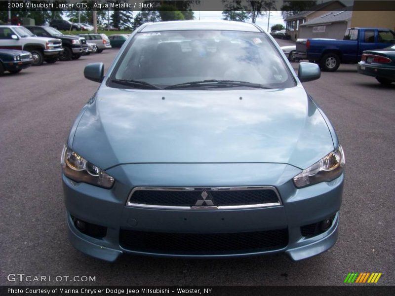 Aqua Metallic / Black 2008 Mitsubishi Lancer GTS