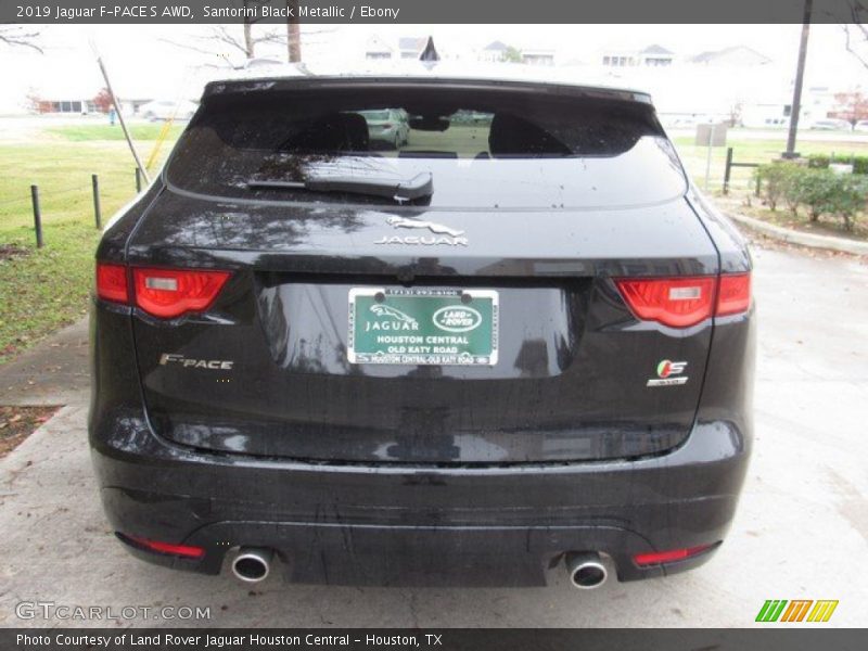 Santorini Black Metallic / Ebony 2019 Jaguar F-PACE S AWD