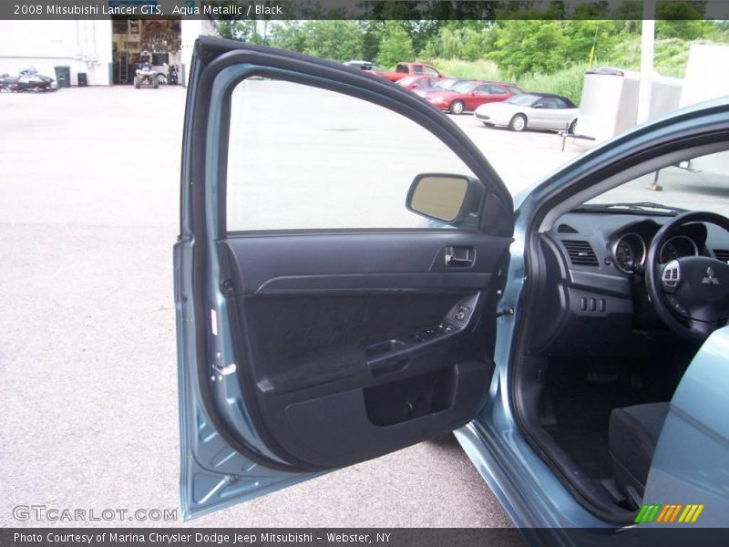 Aqua Metallic / Black 2008 Mitsubishi Lancer GTS