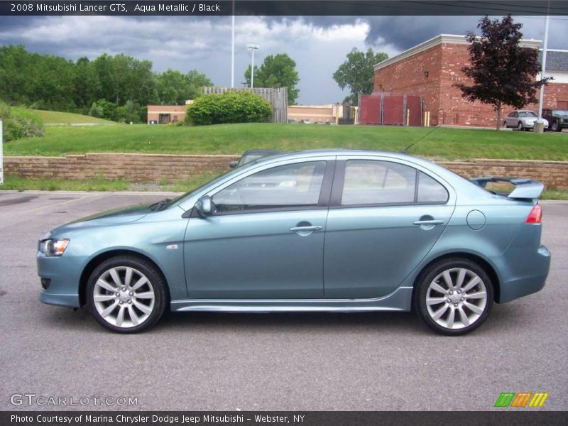 Aqua Metallic / Black 2008 Mitsubishi Lancer GTS