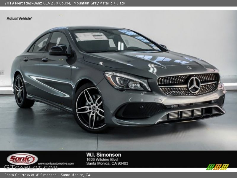 Mountain Grey Metallic / Black 2019 Mercedes-Benz CLA 250 Coupe