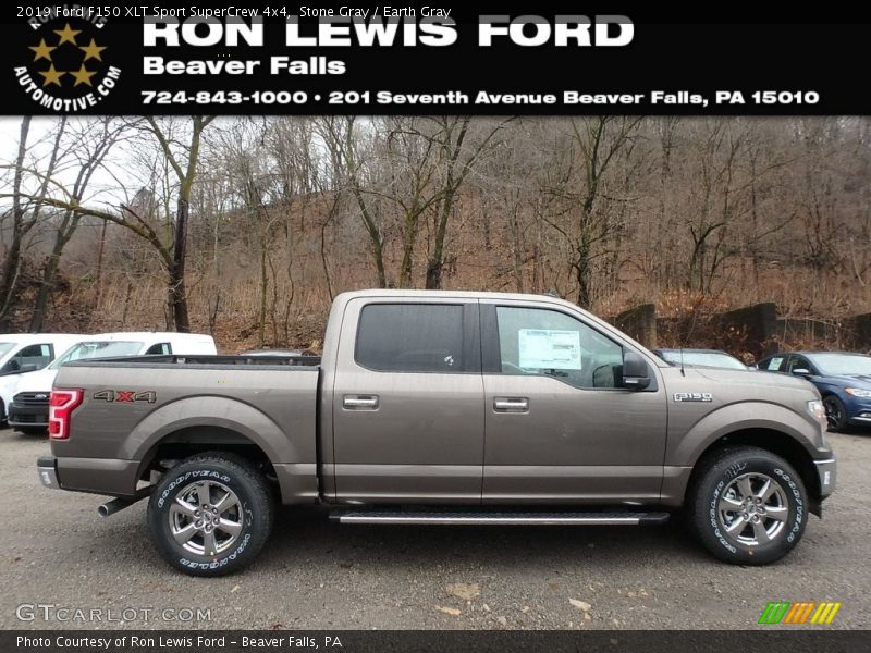 Stone Gray / Earth Gray 2019 Ford F150 XLT Sport SuperCrew 4x4