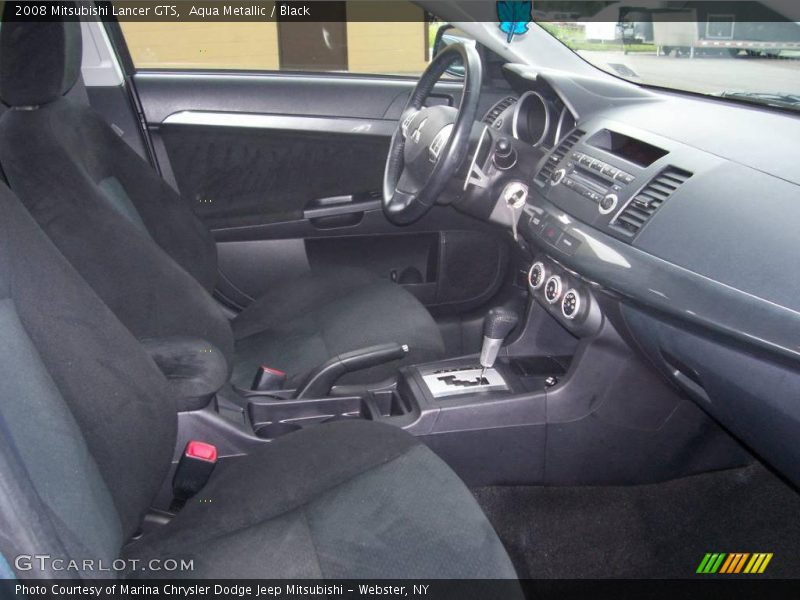 Aqua Metallic / Black 2008 Mitsubishi Lancer GTS