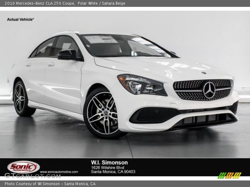 Polar White / Sahara Beige 2019 Mercedes-Benz CLA 250 Coupe