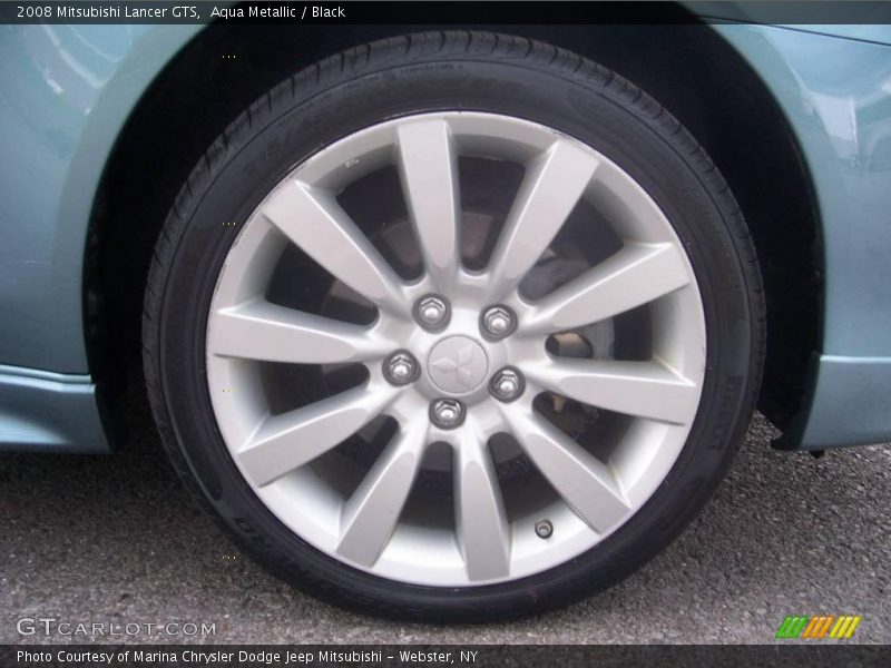 Aqua Metallic / Black 2008 Mitsubishi Lancer GTS
