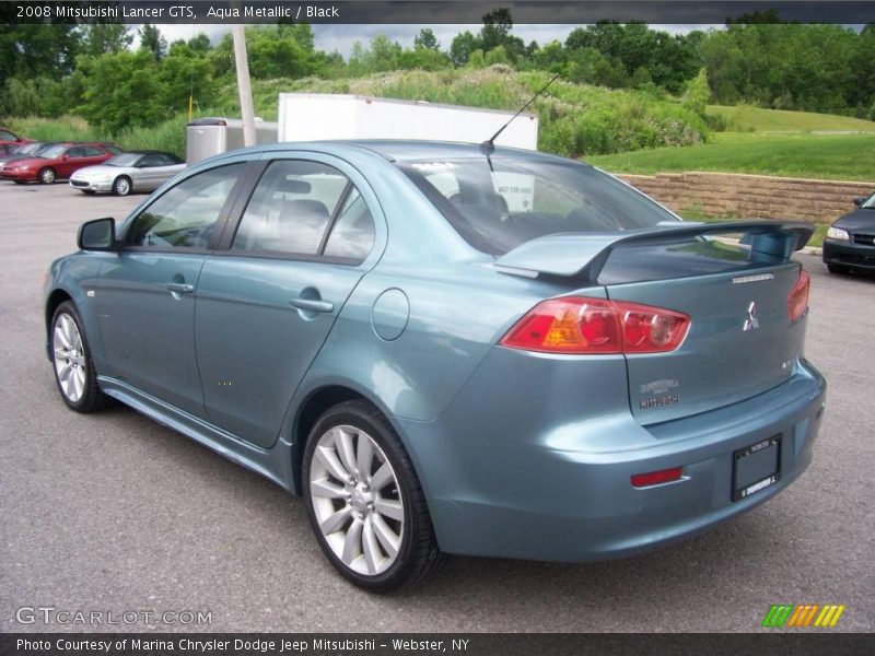 Aqua Metallic / Black 2008 Mitsubishi Lancer GTS