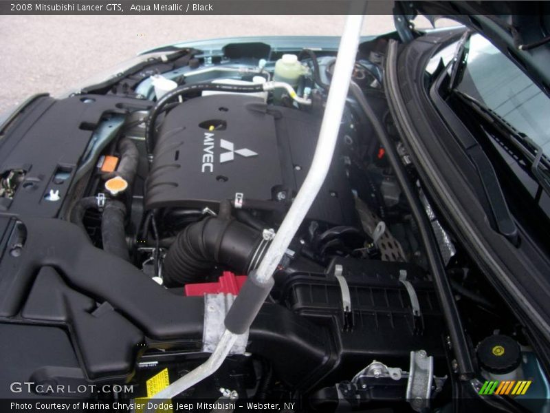 Aqua Metallic / Black 2008 Mitsubishi Lancer GTS