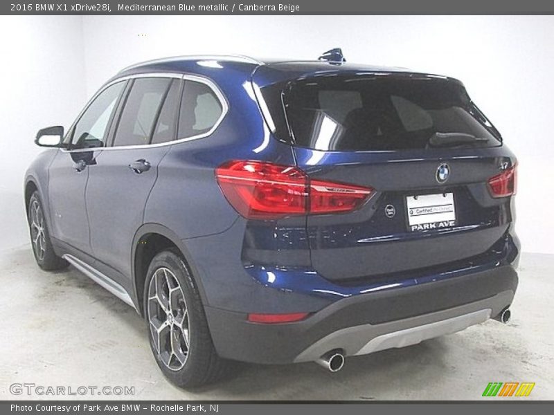 Mediterranean Blue metallic / Canberra Beige 2016 BMW X1 xDrive28i