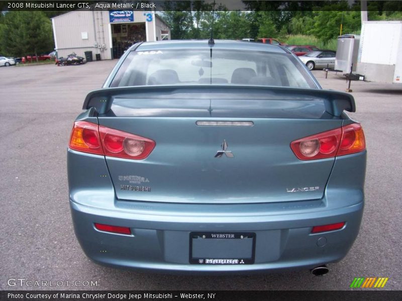 Aqua Metallic / Black 2008 Mitsubishi Lancer GTS