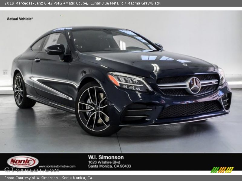 Lunar Blue Metallic / Magma Grey/Black 2019 Mercedes-Benz C 43 AMG 4Matic Coupe