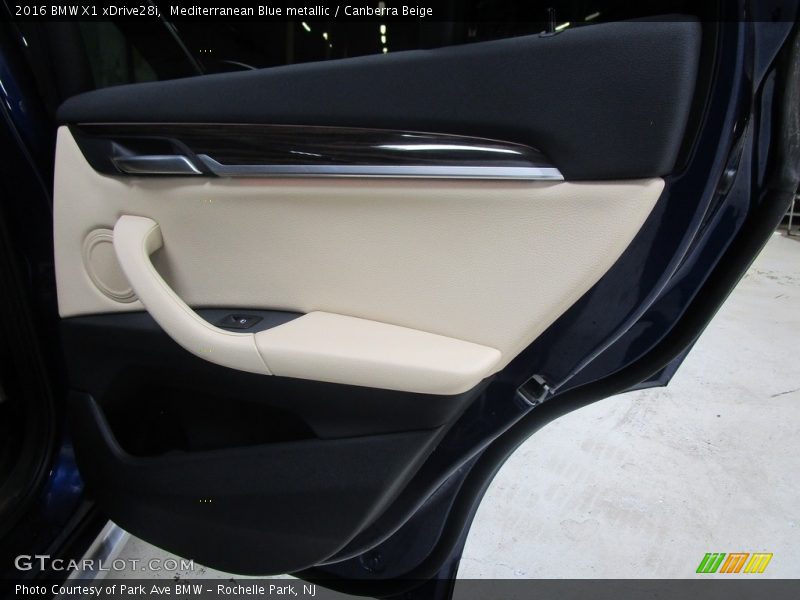 Mediterranean Blue metallic / Canberra Beige 2016 BMW X1 xDrive28i