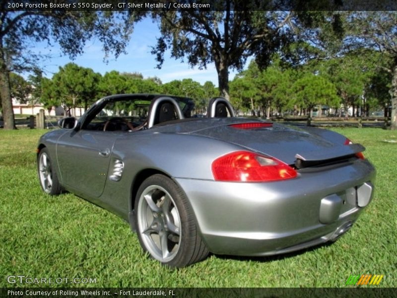 GT Silver Metallic / Cocoa Brown 2004 Porsche Boxster S 550 Spyder