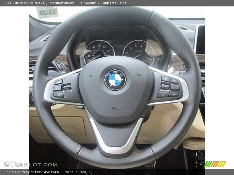 Mediterranean Blue metallic / Canberra Beige 2016 BMW X1 xDrive28i