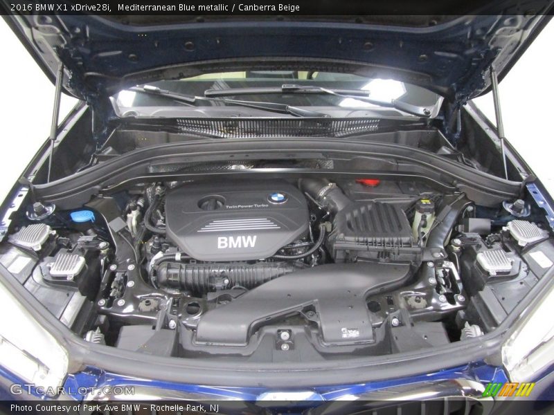 Mediterranean Blue metallic / Canberra Beige 2016 BMW X1 xDrive28i