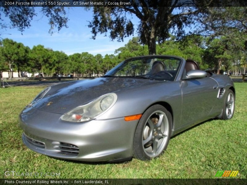 GT Silver Metallic / Cocoa Brown 2004 Porsche Boxster S 550 Spyder