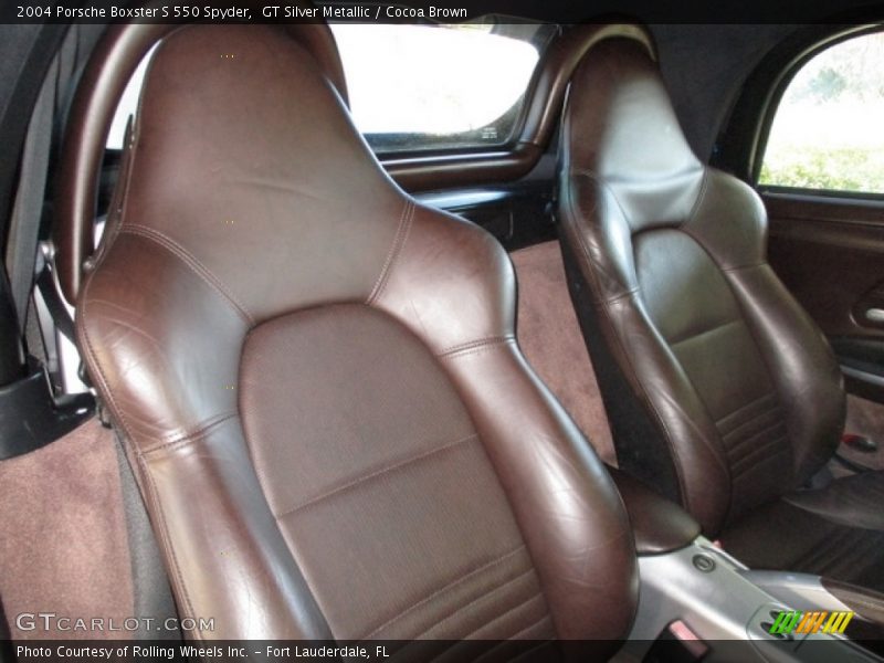 GT Silver Metallic / Cocoa Brown 2004 Porsche Boxster S 550 Spyder