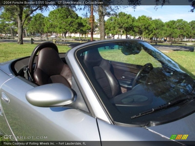 GT Silver Metallic / Cocoa Brown 2004 Porsche Boxster S 550 Spyder