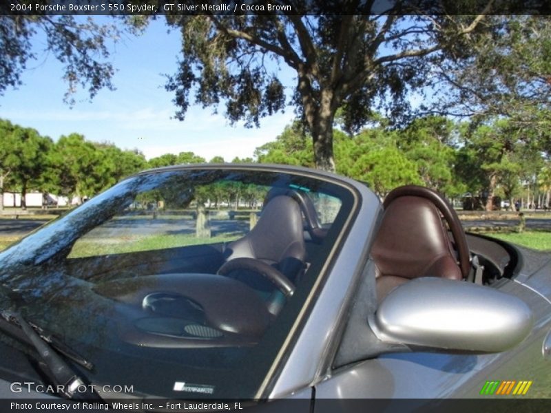 GT Silver Metallic / Cocoa Brown 2004 Porsche Boxster S 550 Spyder