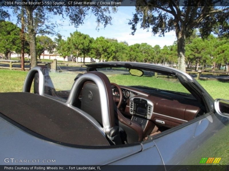 GT Silver Metallic / Cocoa Brown 2004 Porsche Boxster S 550 Spyder