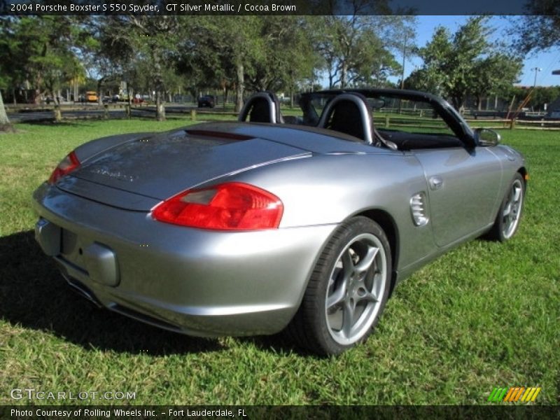 GT Silver Metallic / Cocoa Brown 2004 Porsche Boxster S 550 Spyder