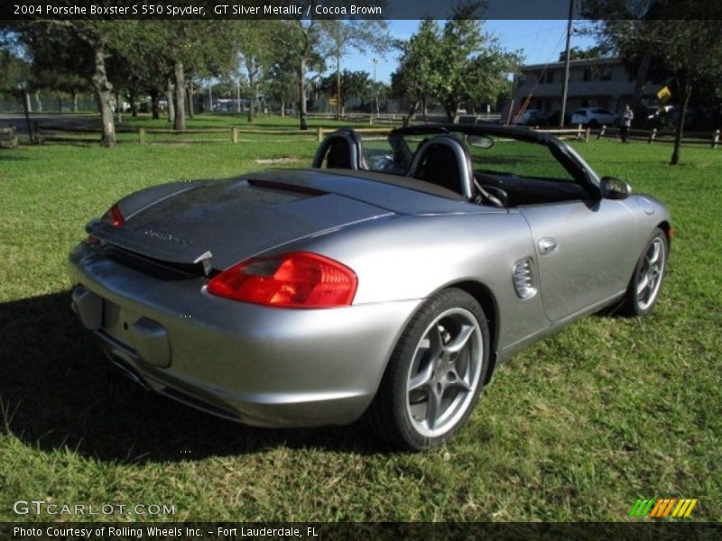 GT Silver Metallic / Cocoa Brown 2004 Porsche Boxster S 550 Spyder