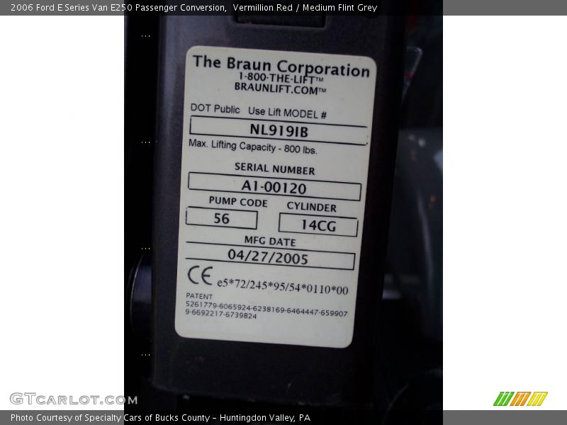 Vermillion Red / Medium Flint Grey 2006 Ford E Series Van E250 Passenger Conversion