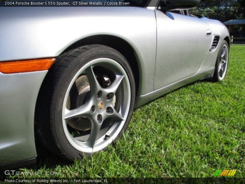 GT Silver Metallic / Cocoa Brown 2004 Porsche Boxster S 550 Spyder