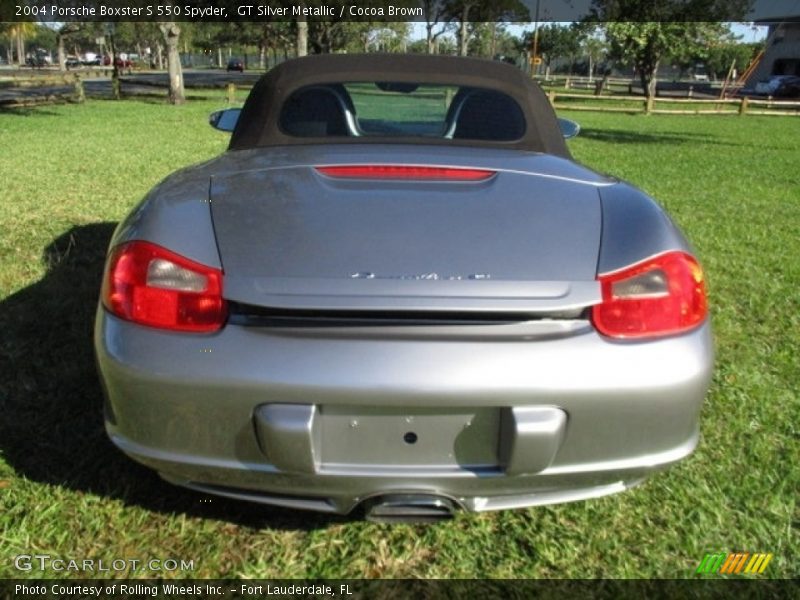 GT Silver Metallic / Cocoa Brown 2004 Porsche Boxster S 550 Spyder